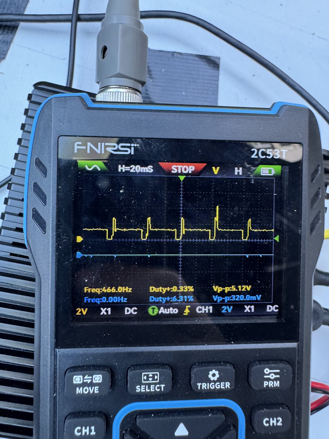 Ignition square waves on oscilloscope