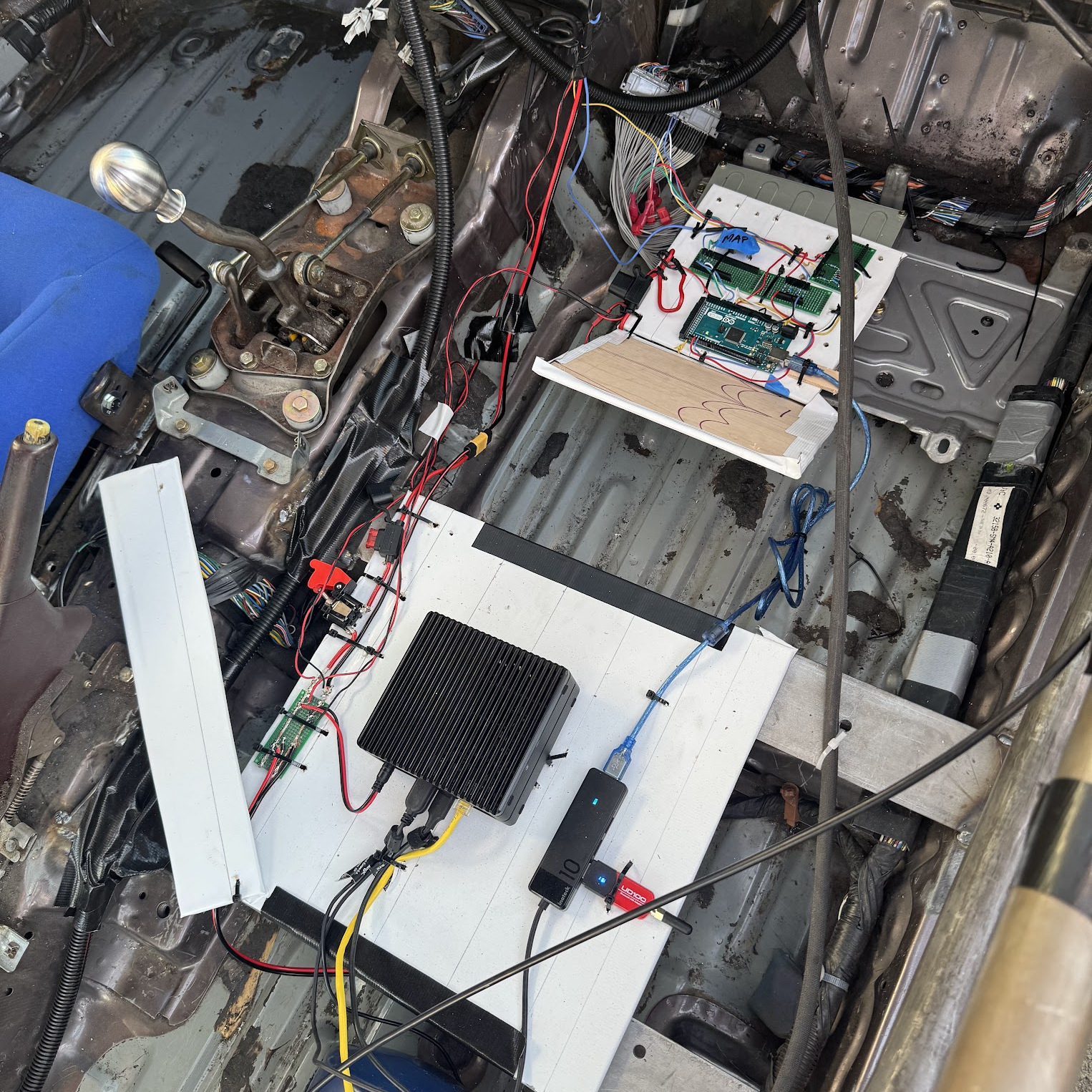 Telemetry setup in passenger seat